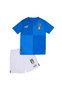 Italia Babyklær Hjemme Fotballdrakt til barn 2022 Korte ermer (+ Korte bukser)